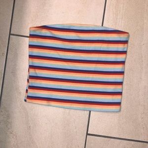 American Eagle Striped strapless top